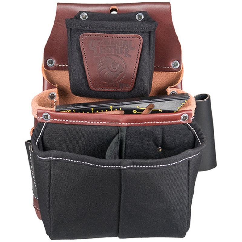 OCCIDENTAL LEATHER Belt Worn Fastener Bag w/Divided Nylon DB