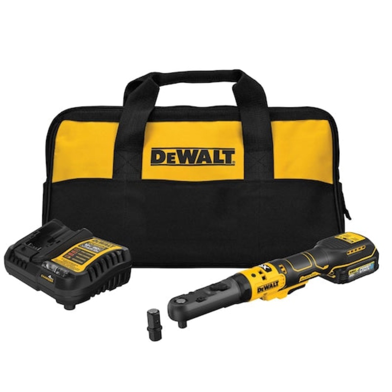 DEWALT 20V MAX* XR Brushless Cordless 3/8" & 1/2" Sealed Head Ratchet With DEWALT POWERSTACK