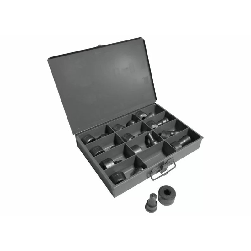 EDWARDS 12 PC. Standard Round Punch & Die Set w/ Storage Case