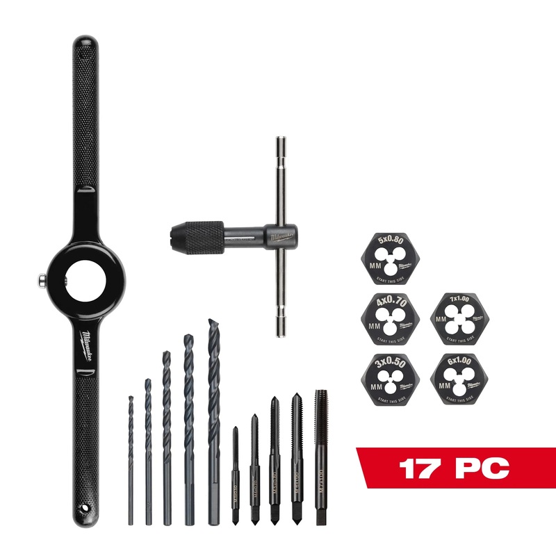 MILWAUKEE 17 PC. Tap & Die Set - Metric