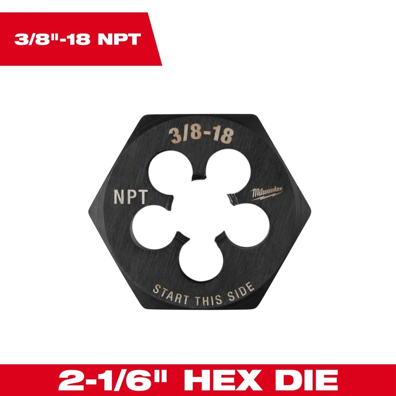 MILWAUKEE 2-1/6" Hex Threading Die