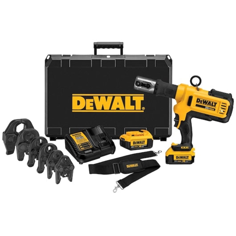 DEWALT 20V MAX* Plumbing Pipe Press Tool Kit with Crimping Heads