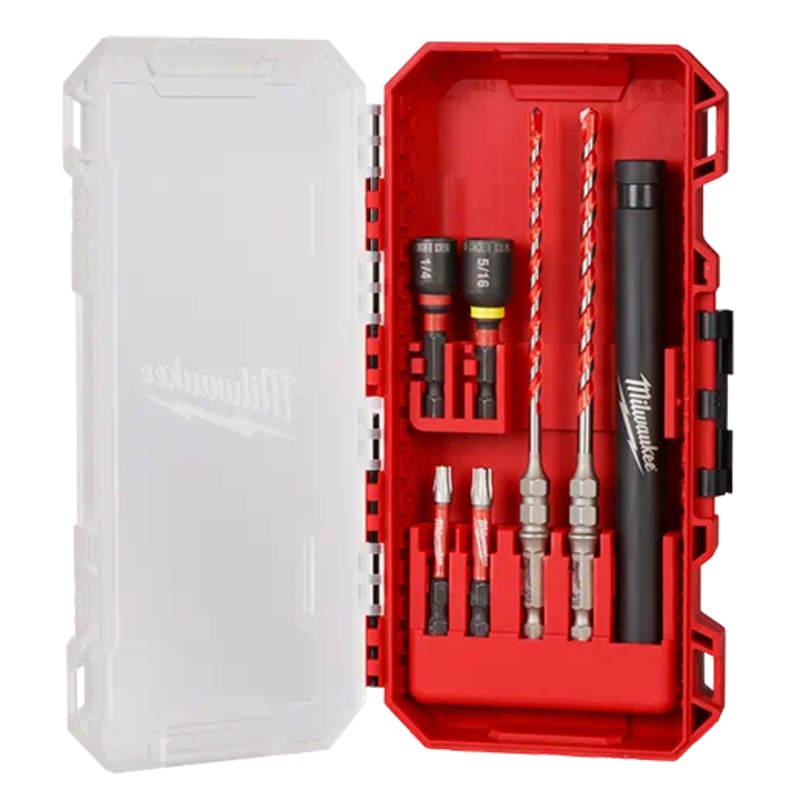 MILWAUKEE 7 PC. SHOCKWAVE IMPACT DUTY Carbide Hammer Drill Bit Concrete Screw Install Kit