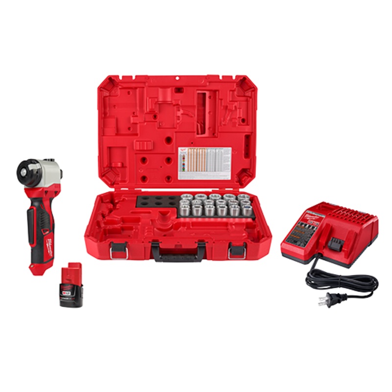 MILWAUKEE M12 Cable Stripper Kit w/ 17 Cu THHN / XHHW Bushings