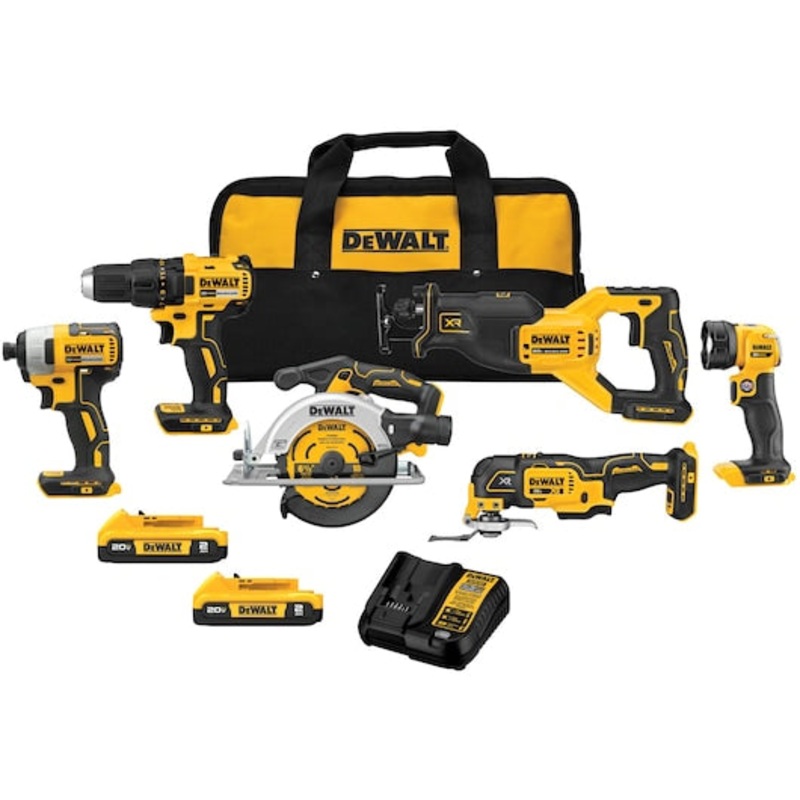 DEWALT 20V MAX* Brushless Cordless 6-Tool Combo Kit