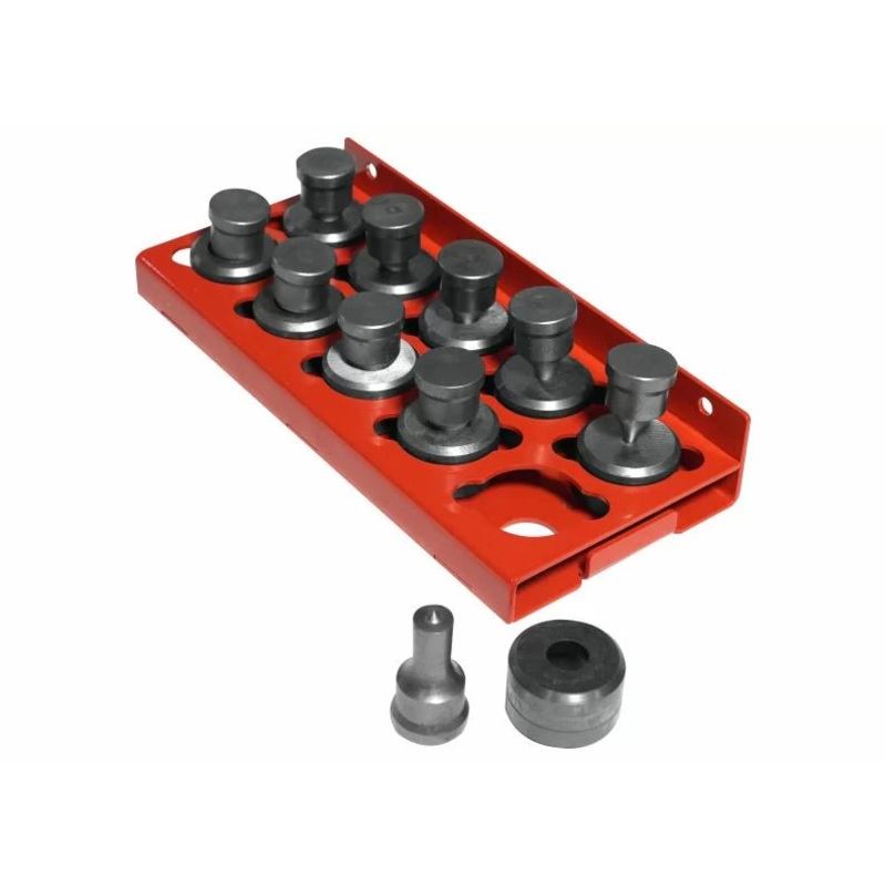EDWARDS 10 PC. Round Punch & Die Set w/ Punch & Die Tray