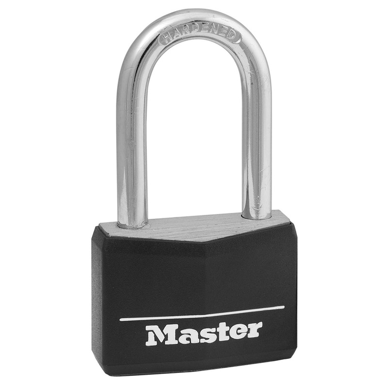 MASTER LOCK 1-9/16" Wide Covered Solid Body Padlock w/ 1-1/2" Shackle