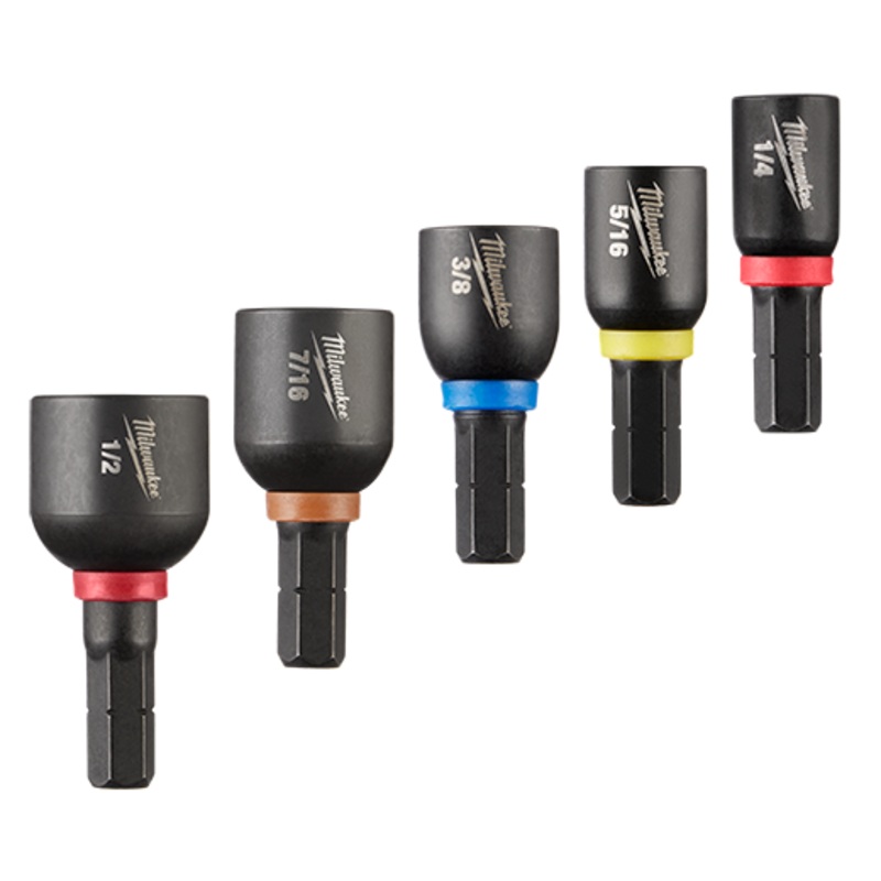 MILWAUKEE 5 PC. SHOCKWAVE IMPACT DUTY Insert Magnetic Nut Driver Set