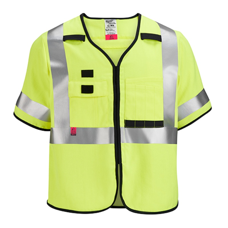 MILWAUKEE AR/FR Cat. 1 Class 3 High Visibility Yellow Safety Vest