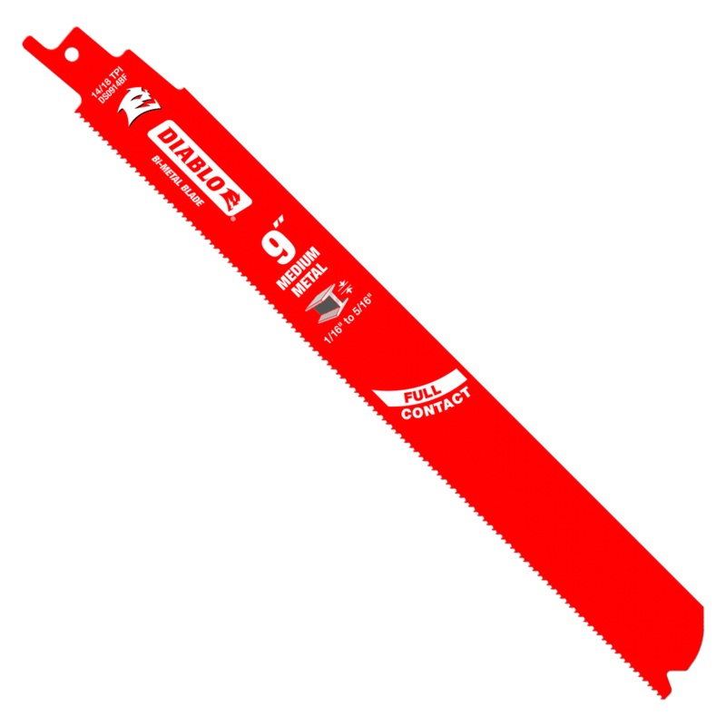DIABLO 9" Bi-Metal Recip Blade For Medium Metal Cutting (5 PACK)