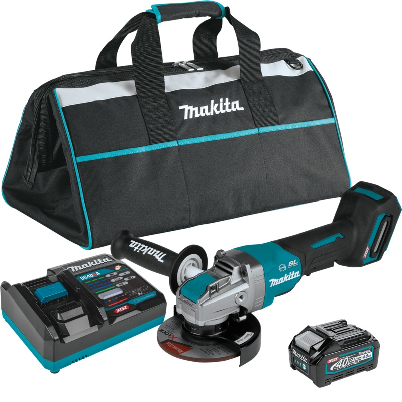 MAKITA 40V MAX XGT 41/2" / 5" XLOCK Paddle Switch Angle Grinder w/ Electric Brake Kit