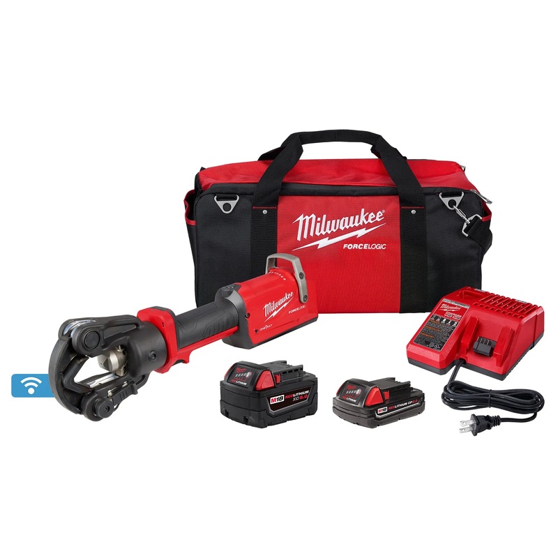MILWAUKEE M18 FORCE LOGIC 11T Dieless Latched Linear Utility Crimper Kit