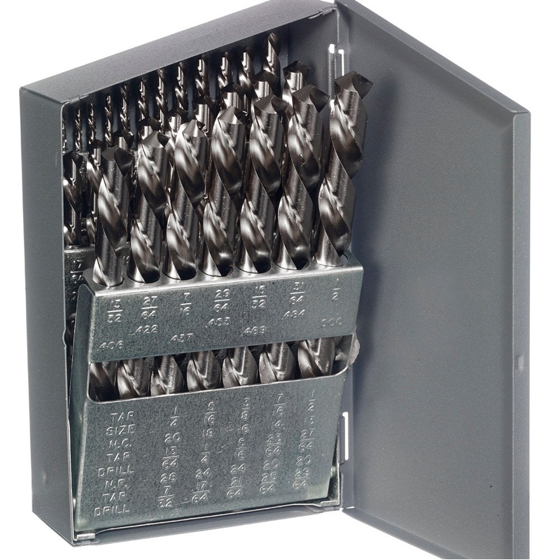 CHAMPION 29 PC. 1/16-1/2 X 64ths Left Hand Drill Set