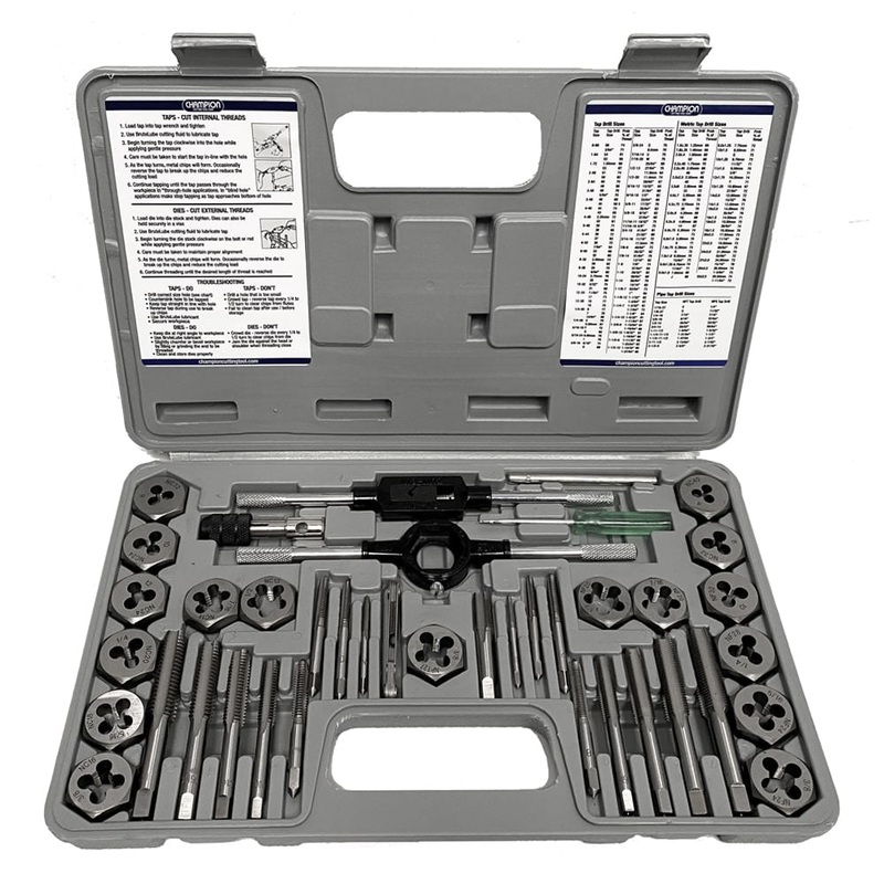CHAMPION 39 PC. Fractional Tap & Die Set