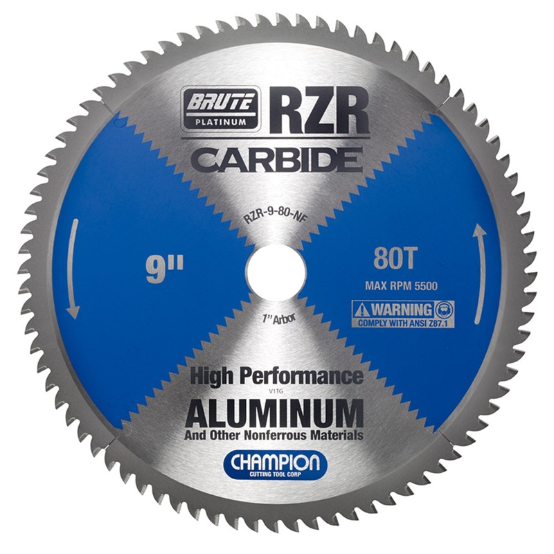 CHAMPION 9" 80T Brute RZR Carbide Circular Saw Blade