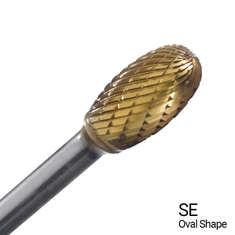 CHAMPION SE3 Double Cut TiN Coated Carbide Bur