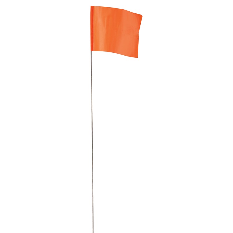 EMPIRE 2 1/2 X 3 1/2 Orange Stake Flags (100 PACK)