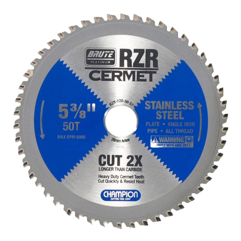 CHAMPION 5-3/8" 50T Brute RZR Cermet Circular Saw Blade