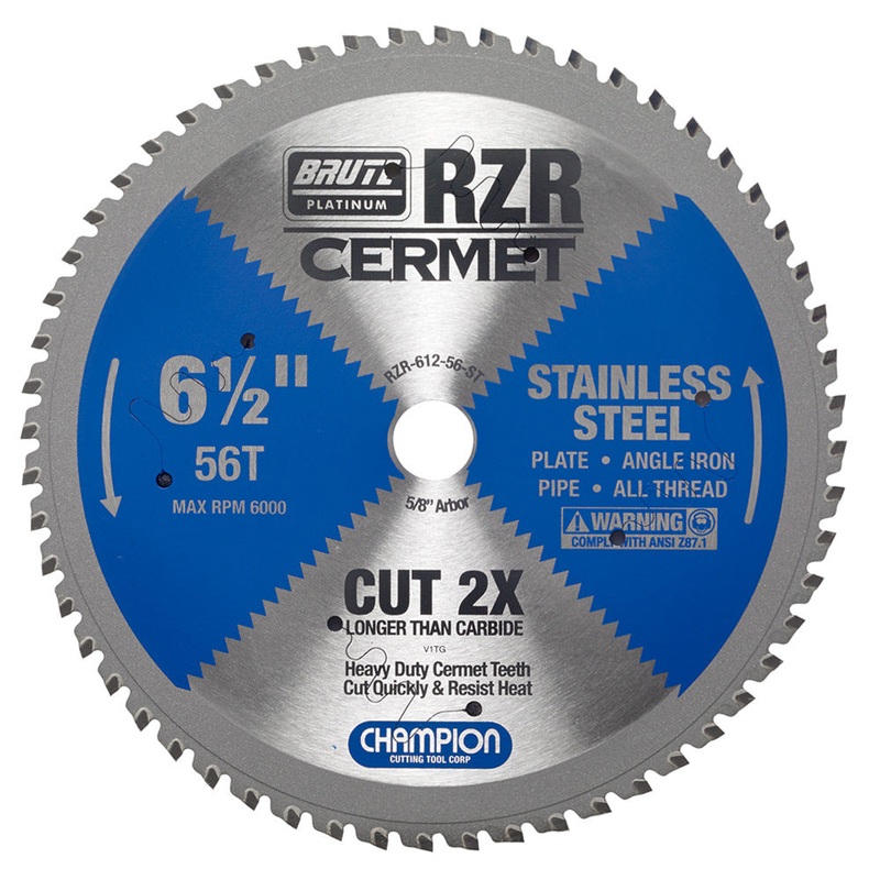 CHAMPION 6-1/2" 56T Brute RZR Cermet Circular Saw Blade