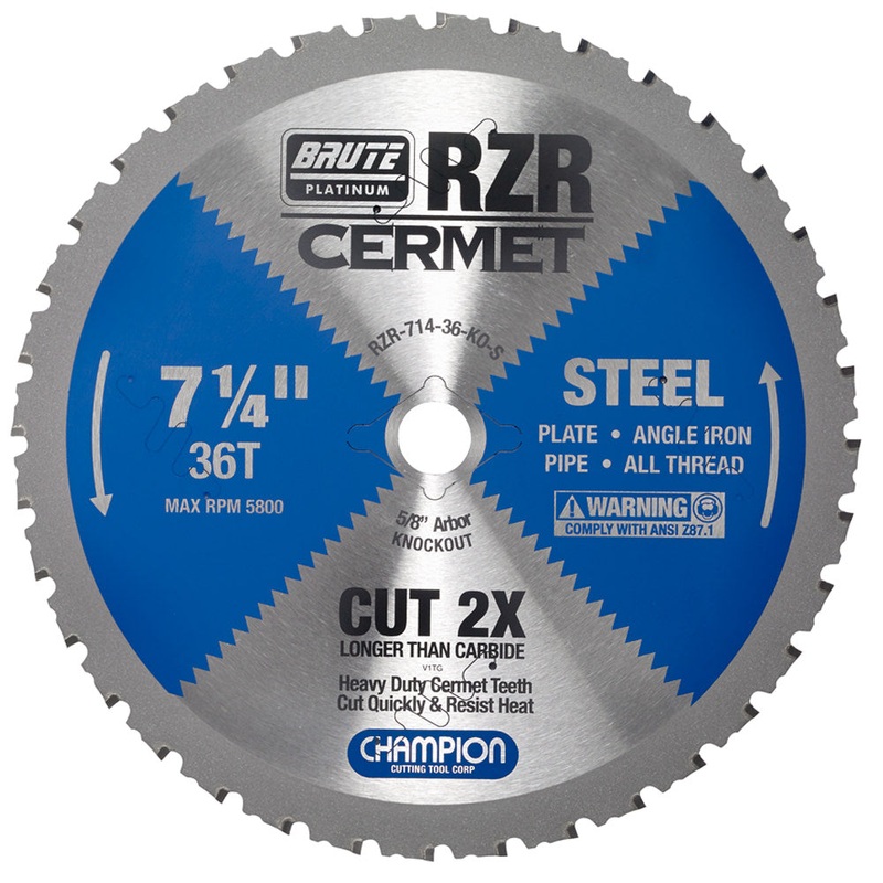 CHAMPION 7-1/4" 36T Brute RZR Cermet Circular Saw Blade