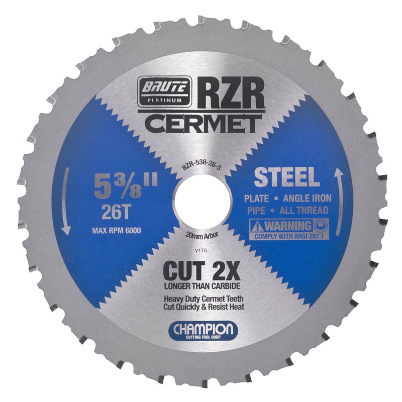 CHAMPION 5-3/8" 26T Brute RZR Cermet Circular Saw Blade