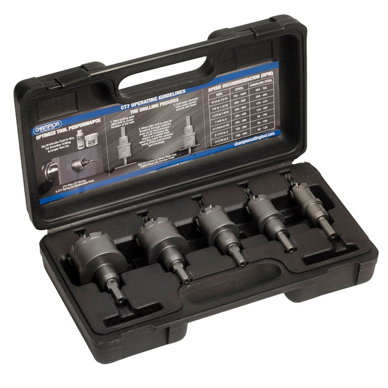 CHAMPION 5 PC. Carbide Tipped Hole Cutter Set