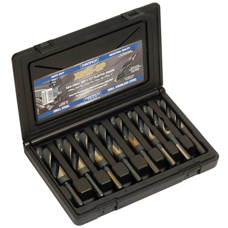 CHAMPION 8 PC. Black & Gold S&D Drill Set