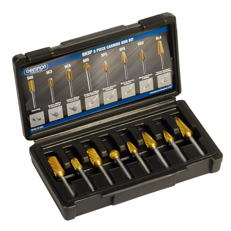 CHAMPION 8 PC. High Performance Bur Kit