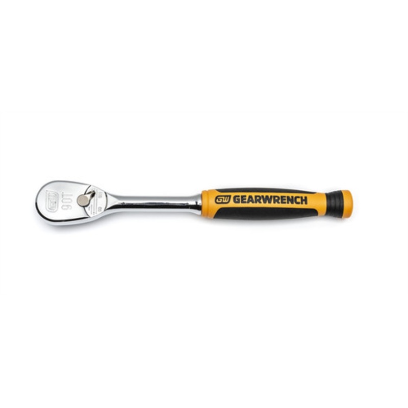 GearWrench 90-Tooth 1/4 in. Drive Cushion Grip Teardrop Ratchet - 81007T