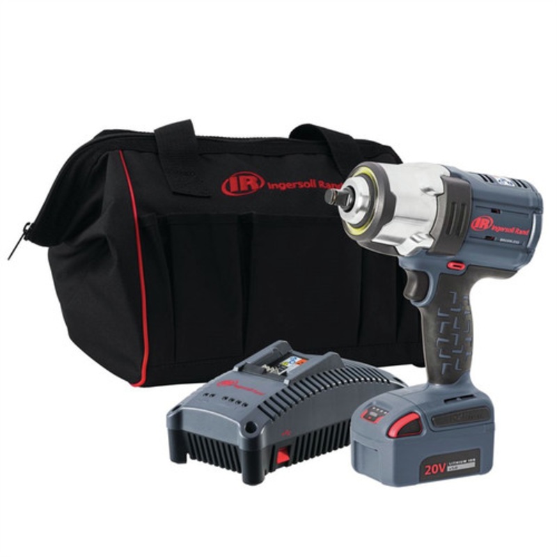 Ingersoll Rand IQV20 Brushless Lithium-Ion 1/2 in. Cordless High Torque Impact Wrench Kit (5 Ah) - IRTW7152-K12