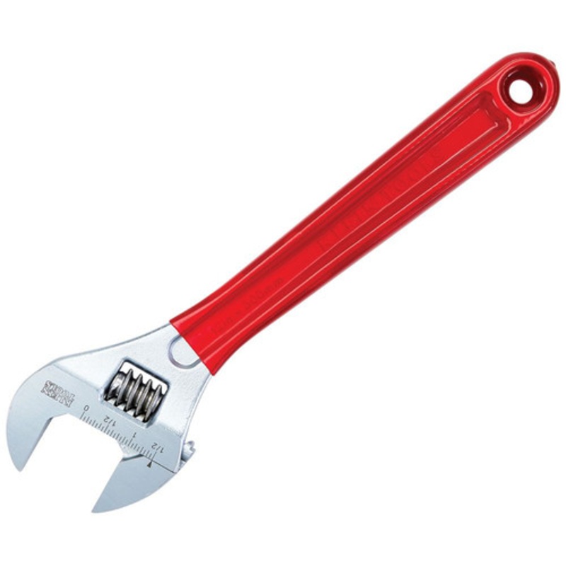 Klein Tools 12 in. Extra Capacity Adjustable Wrench - Transparent Red Handle - D507-12