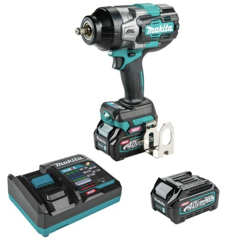 Makita 40V MAX XGT Brushless Lithium-Ion 1/2 in. Square Drive Cordless 4Speed HighTorque Impact Wrench Kit with Friction Ring Anvil (2.5 Ah) - GWT02D