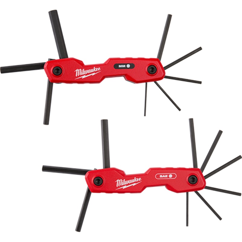MILWAUKEE 2 PC. 17-Key Folding Hex Key Sets - SAE/Metric