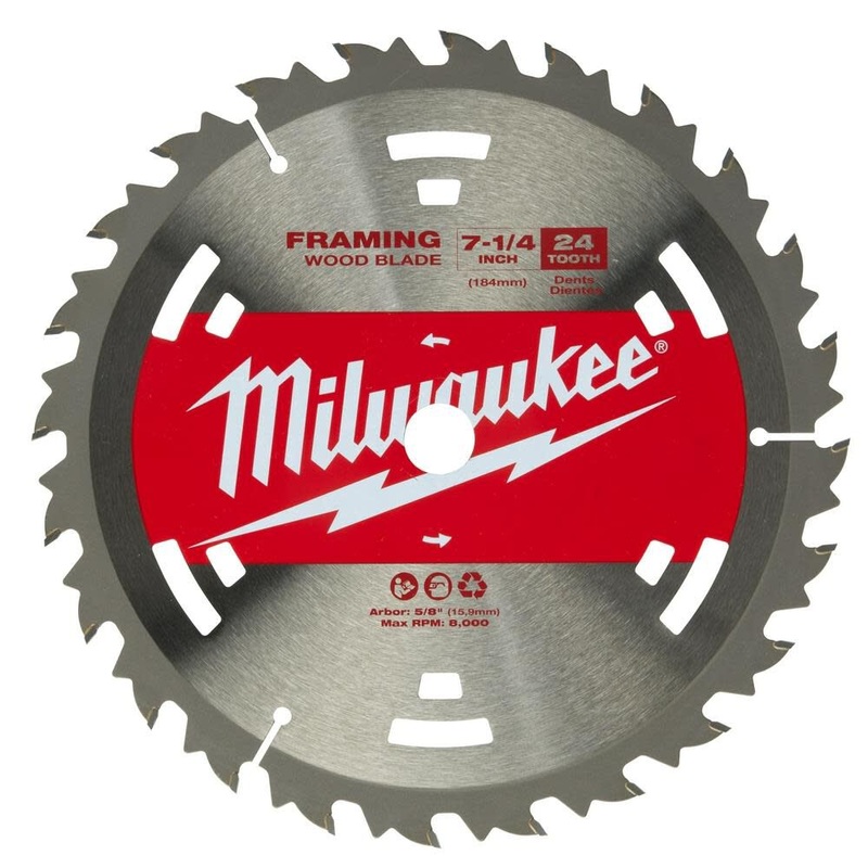 MILWAUKEE 7-1/4" 24T Circular Saw Wood Cutting Blade (25 PACK)