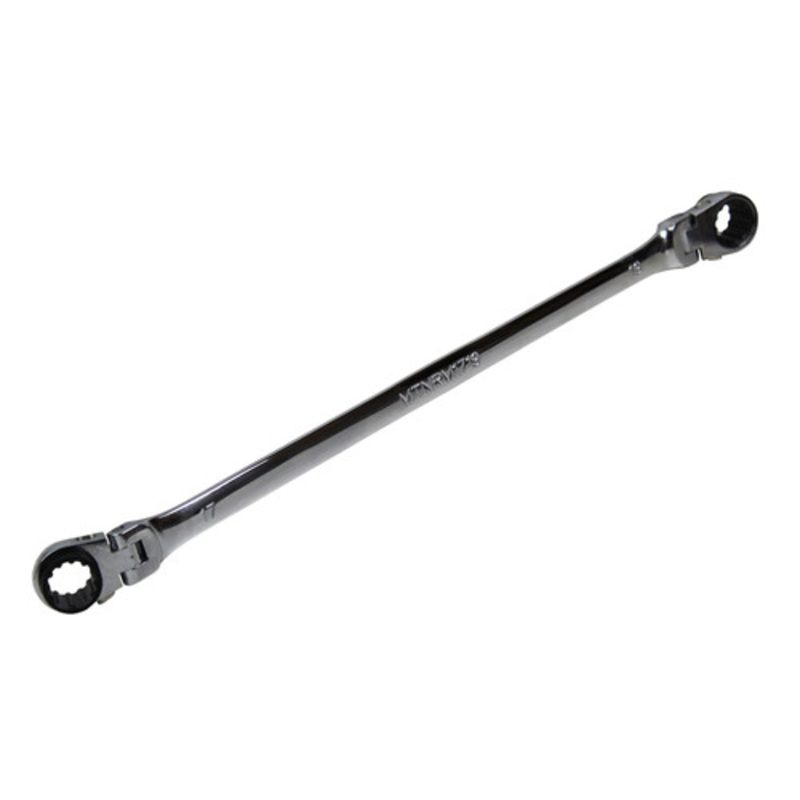 Mountain Flexible 17 mm x 19 mm Double Box Reversible Ratcheting Wrench - RM1719