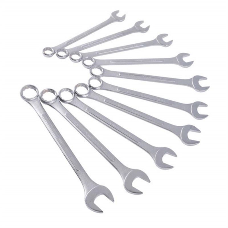 Sunex 10-Piece Fractional SAE Raised Panel Jumbo Combination Wrench Set - 97010A