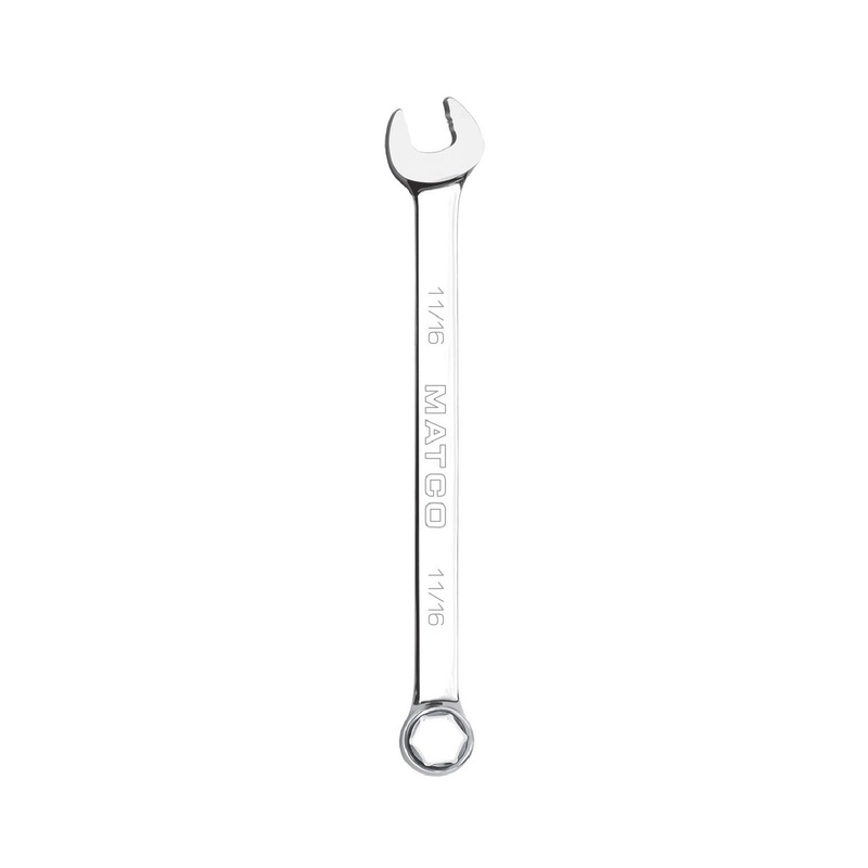 11/16" STANDARD SAE COMBINATION 6 POINT WRENCH