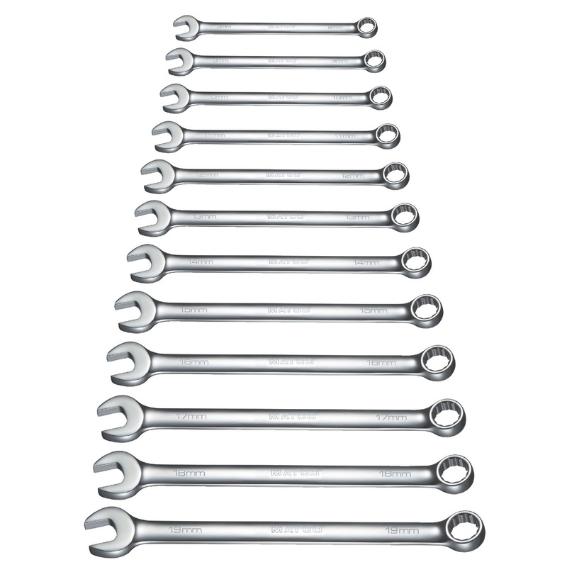 12 PIECE METRIC 12 POINT COMBINATION WRENCH SET