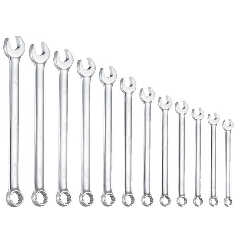12 PIECE SAE 12 POINT COMBINATION WRENCH SET