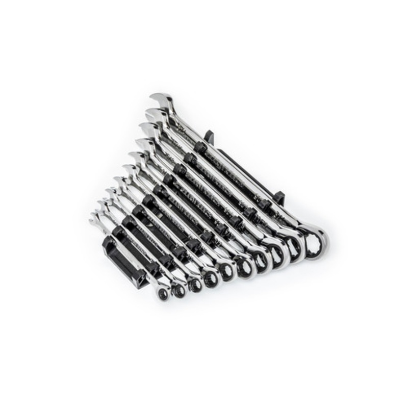 GearWrench 10-Piece 90-Tooth 12 Point SAE Combination Ratcheting Wrench Set - 86958