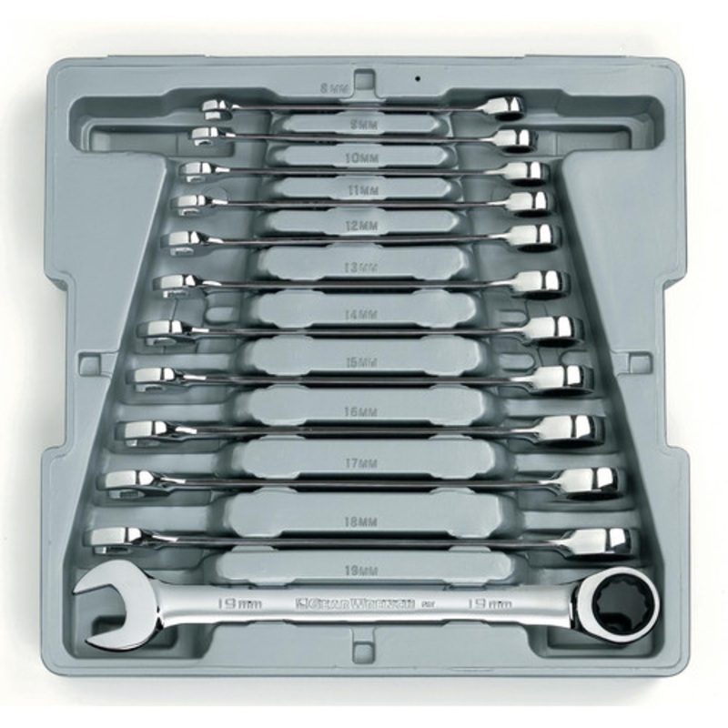 GearWrench 12-Piece Metric Combination Ratcheting Wrench Set - 9412
