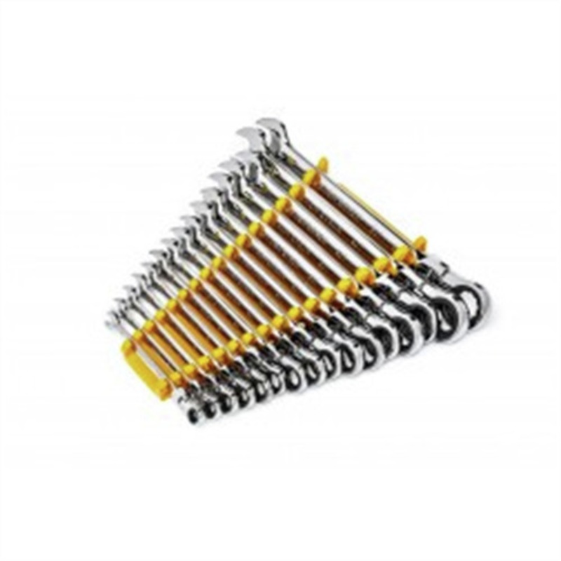 GearWrench 16-Piece 90-Tooth 12 Point Metric Flex Head Combination Ratcheting Wrench Set - 86728