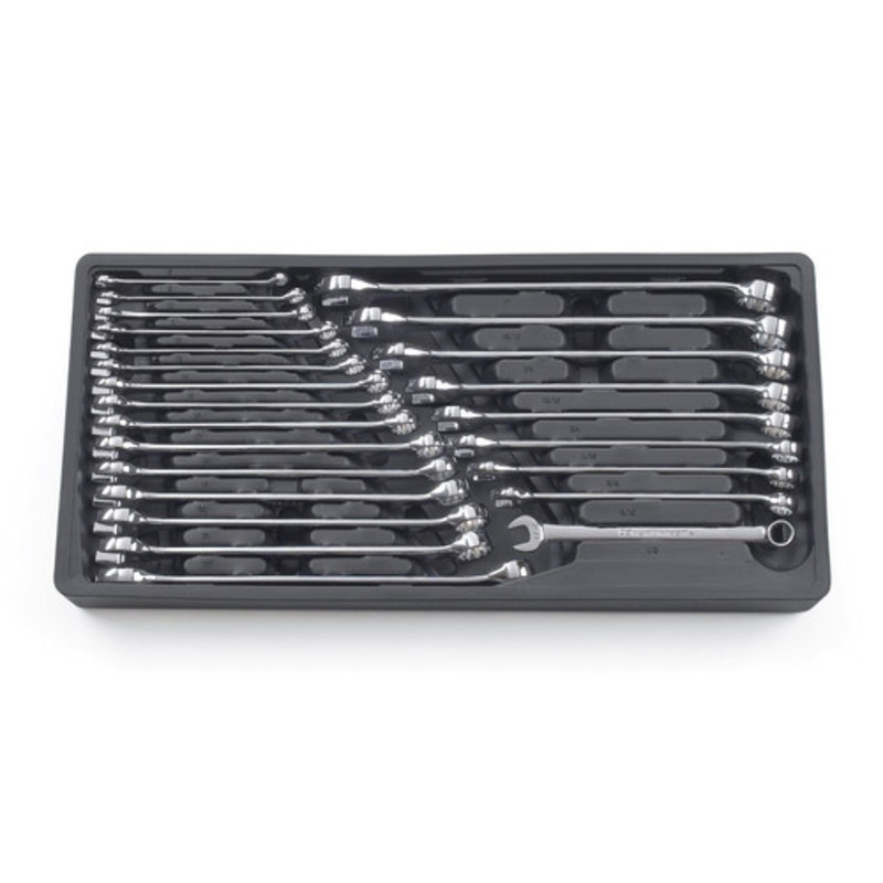 GearWrench 24-Piece Long Pattern Combination SAE/Metric Non-Ratcheting Wrench Set - 81900