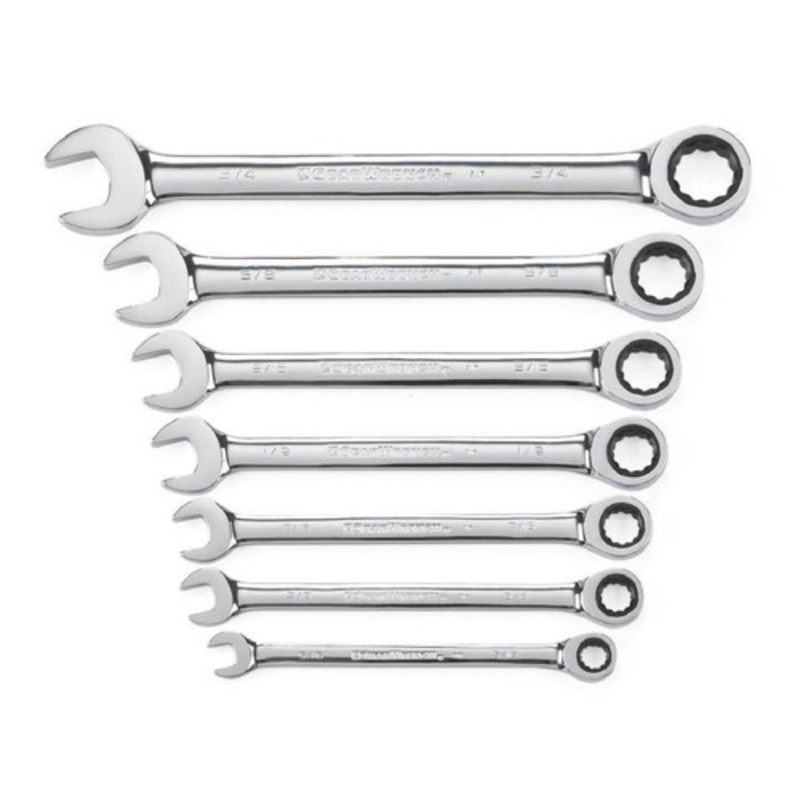 GearWrench 7-Piece SAE Combination Ratcheting Wrench Set - 9317