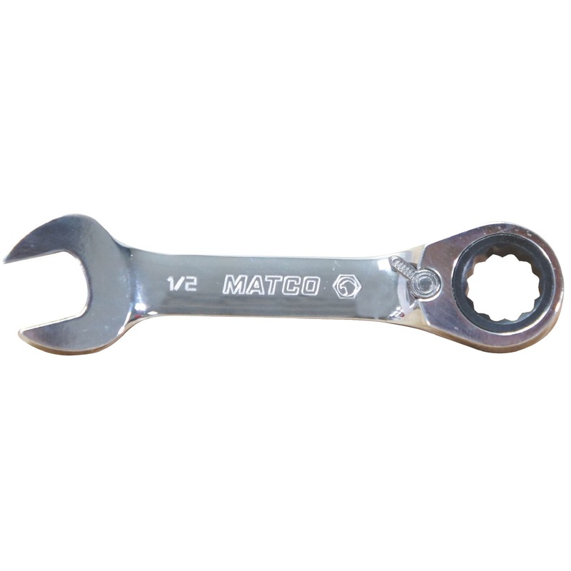 1/2 STUBBY, REVERSIBLE, RATCHETING WRENCH