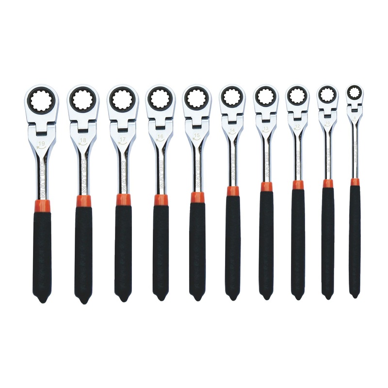 10 PIECE METRIC FLEX RATCHETING WRENCH SET