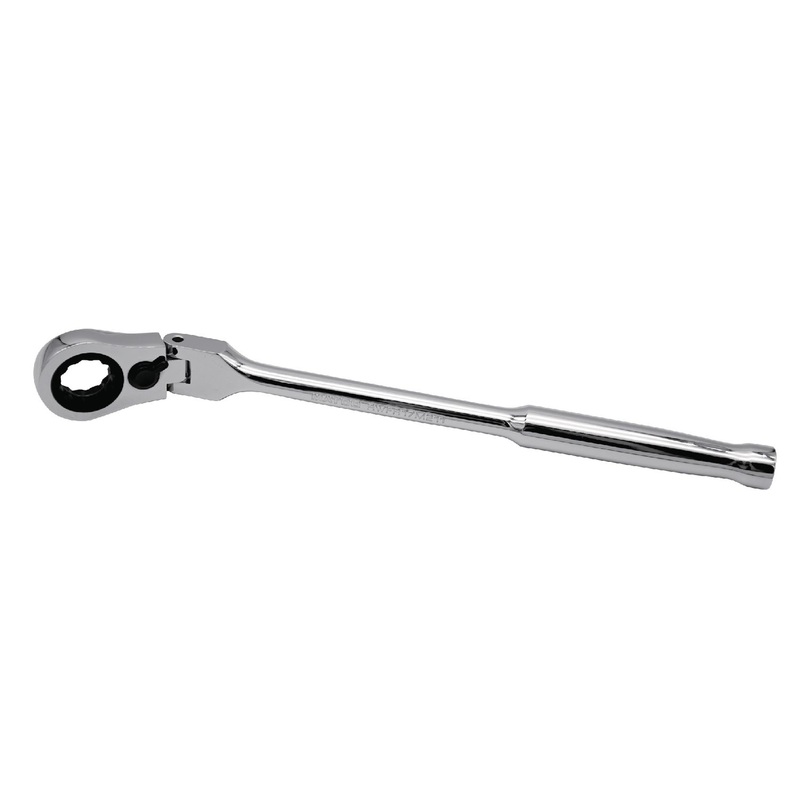 17MM 11" REVERSIBLE FLEX RATCHETING WRENCH FOR DUAL DRIVE SOCKETS