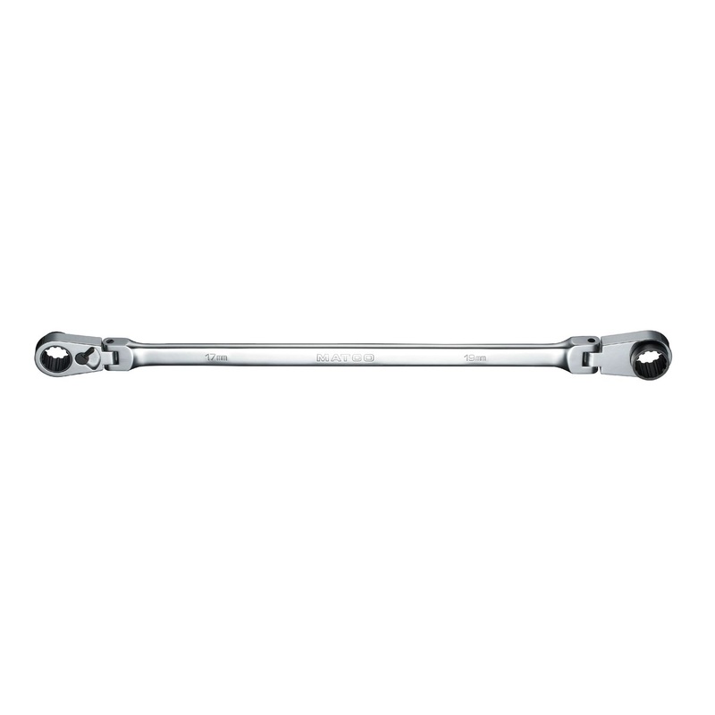 17MM X 19MM REVERSIBLE DOUBLE BOX FLEX RATCHETING WRENCH
