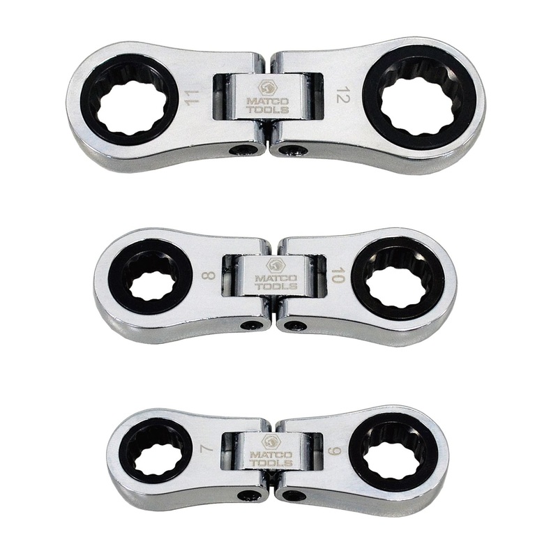 3 PIECE FLEX FINGER RATCHET WRENCH SET