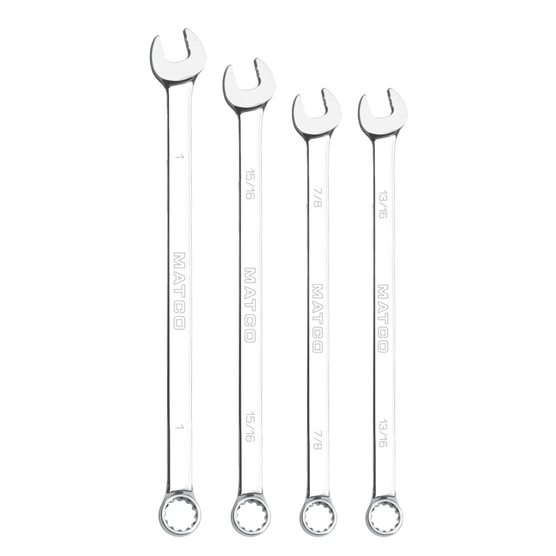 4 PIECE XL SAE COMBINATION WRENCH SET